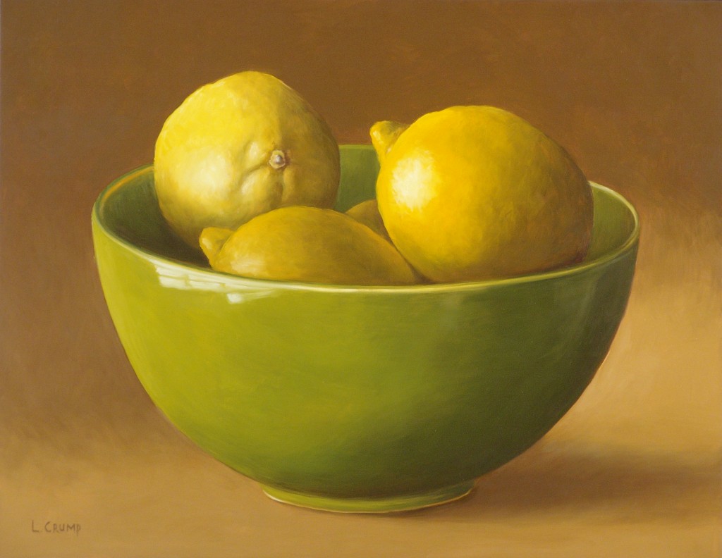 Lemons, still life, oil painting, realist art